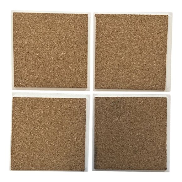 Set of 4 U.S. Navy Ceramic Tile Coasters – 4.25" – Cork Backing – Military Decor - Picture 3 of 3